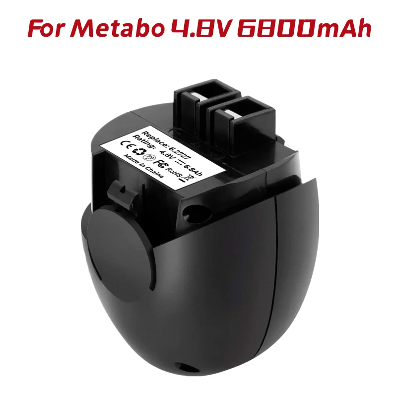 

Metabo 6.27270 6.27271 6.27273 6.31858 60005952 631858000 PowerGrip 2 PowerMax 4.8V 4800/6800mAh NiMH replacement battery
