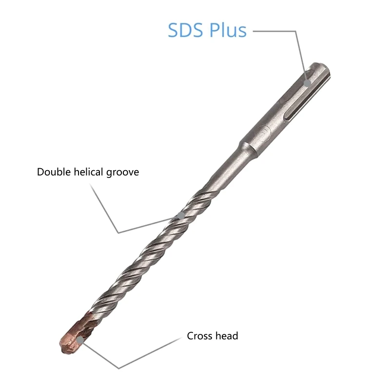 

Набор сверл SDS Plus 7 шт., твердые биты для перфоратора, подходят для камня, бетона, коридора