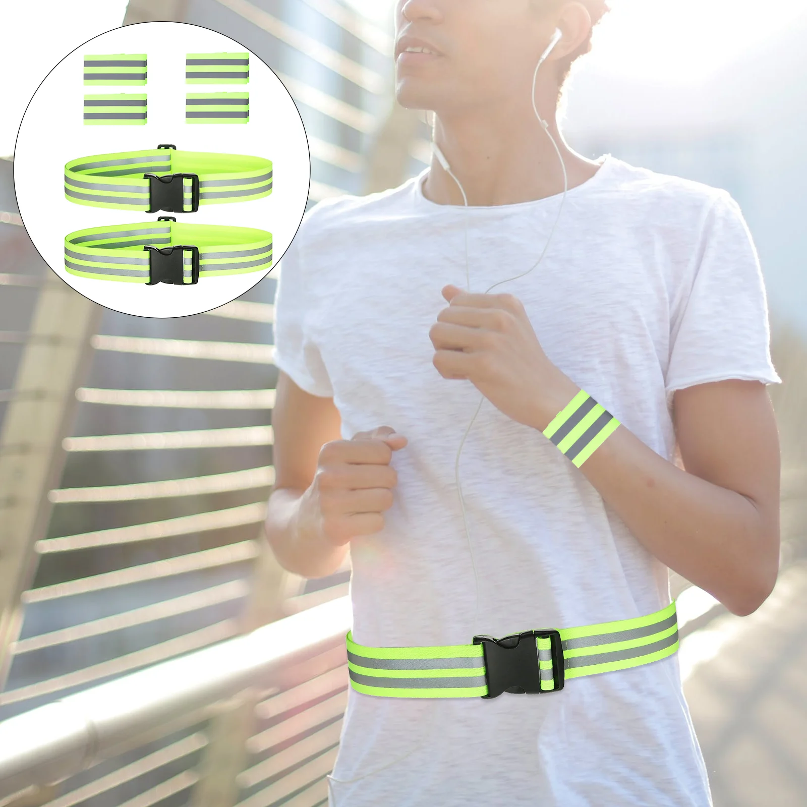 

Reflective Band Safety Belt Bands Reflector Ankle Wrist Glow Wristbands Gear Walking Night Strip Straps Armbands Waist Running