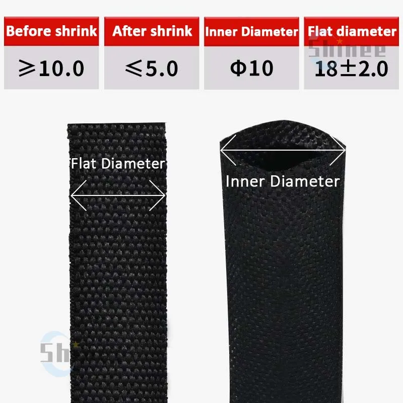 Термоусадочный кабельный рукав из ПЭТ 6/8/10/12 мм