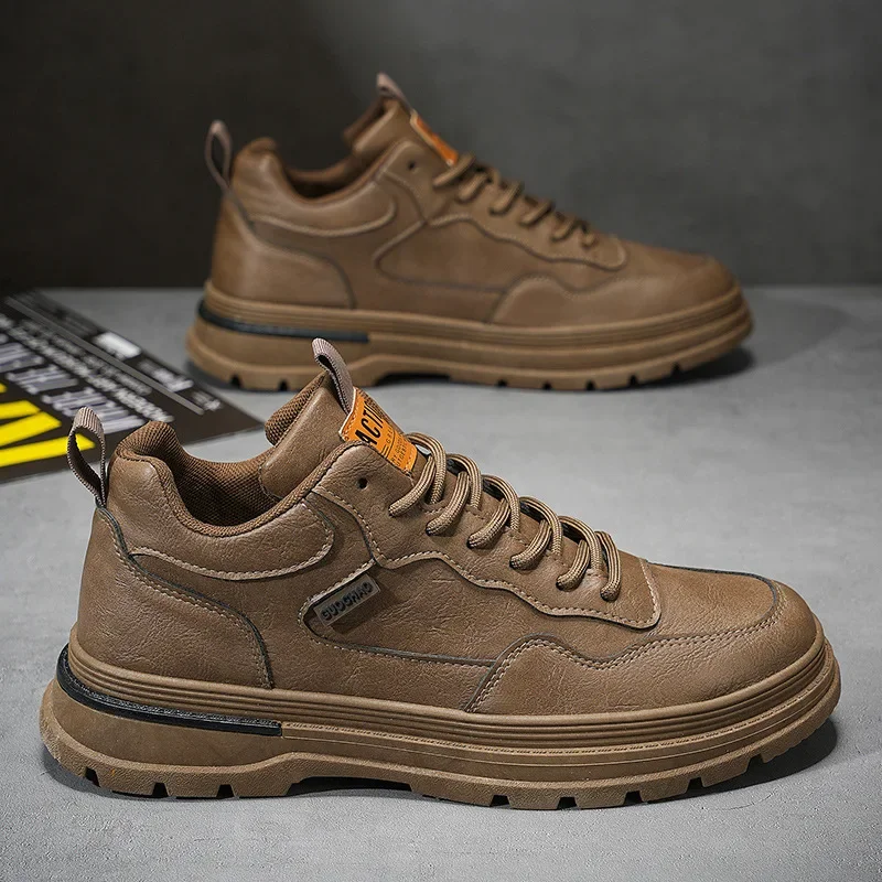 Мужская обувь повседневная из искусственной кожи для мужчин модные кроссовки на