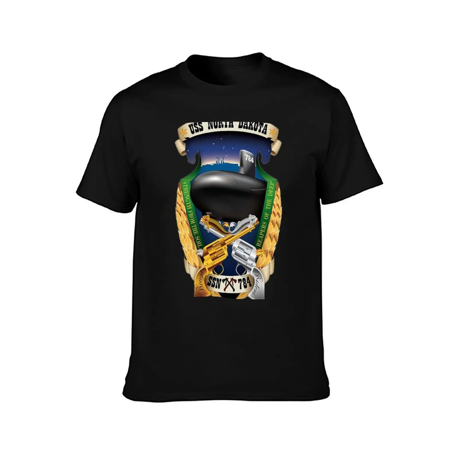 Фото Футболка SSN-784 USS North Dakota Crest, свободного кроя, больших размеров №2