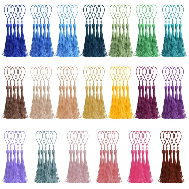 

20Pcs 100mm Hanging Rope Silk Tassel Fringe For DIY Key Chain Earring Hooks Pendant Jewelry Making Finding Supplies Accessories
