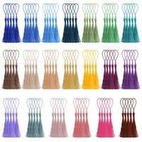 20pcs 100mm hanging rope silk tassel fringe for diy key chain earring hooks pendant jewelry making finding supplies accessories
