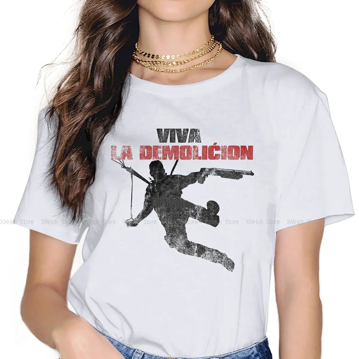 

Women Viva La Demolicion T Shirts COD Warzone Game Pure Cotton Clothes Fun Short Sleeve Round Collar Tees Printing T-Shirts