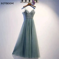 sage green prom dresses 2022 new arrival shiny beaded vestidos de gala sexy sweetheart a line lacing back for evening party gown