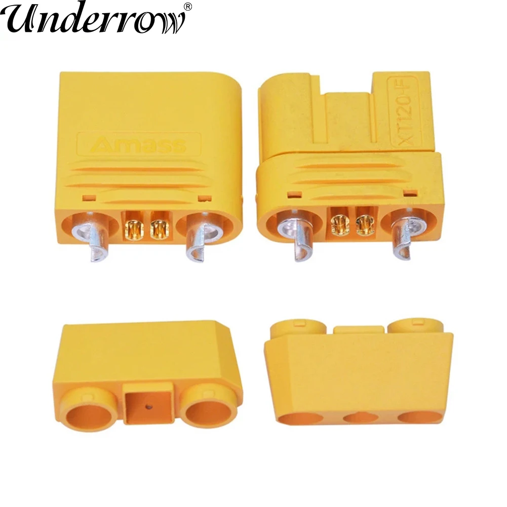 5 пар Amass XT120 (2 + 2) 60A, разъем для аккумулятора Lipo, штекер, гнездо, оболочка с сигнальным штифтом для радиоуправляемого дрона UAV FPV