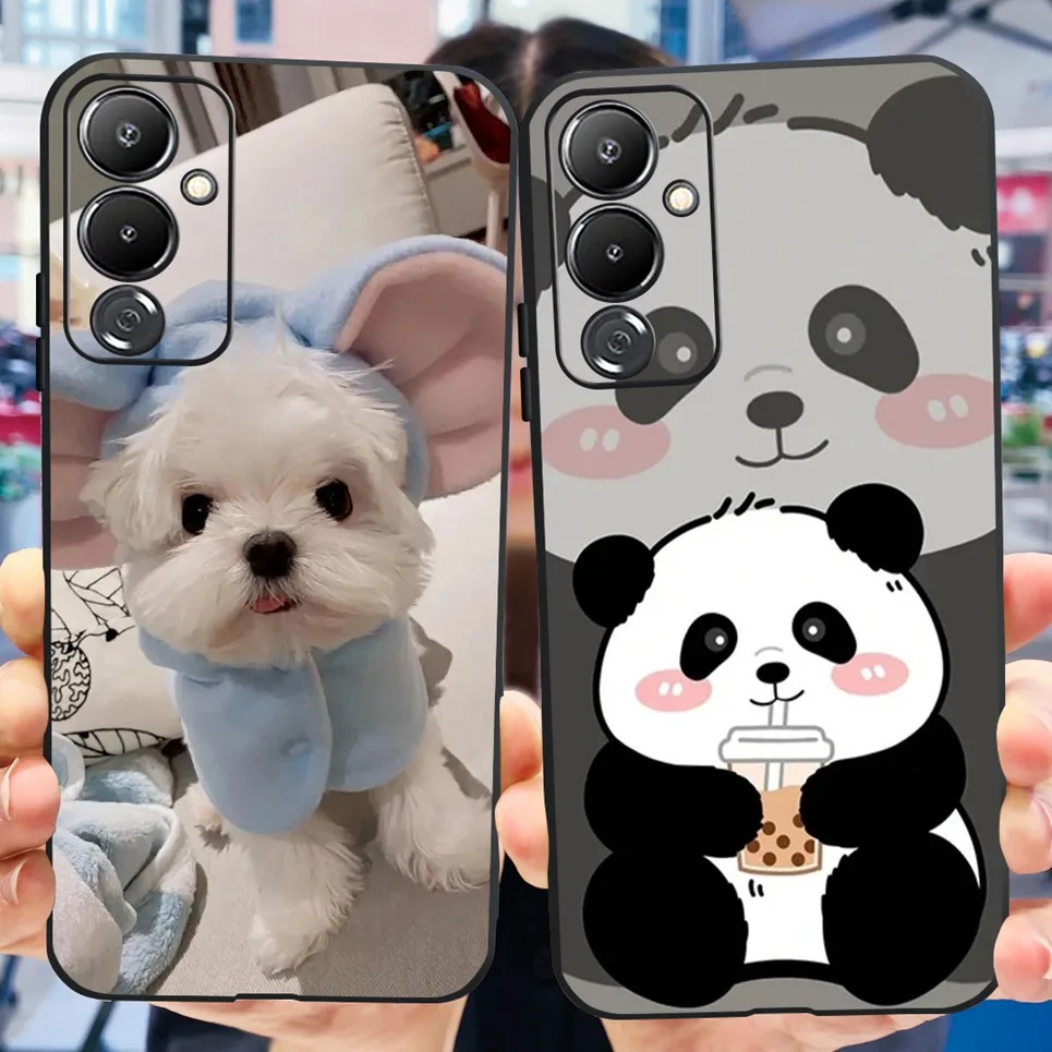 Мягкий черный силиконовый бампер для Tecno Pova 4 / Pro Чехол Back Cover Skull Dragon Cool Style