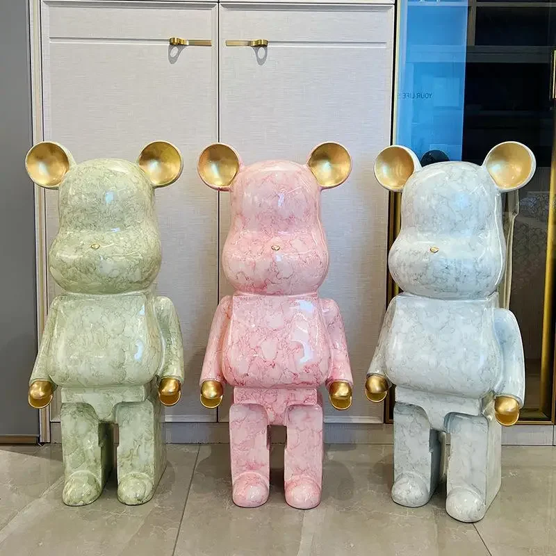 Résine marbrée Статуя Медведи ангиросива грандиозная скульптура украшение салона