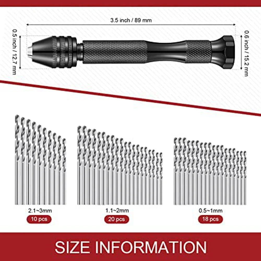 59 шт. набор ручных сверл 49 металлические тиски ручная дрель мини спиральные