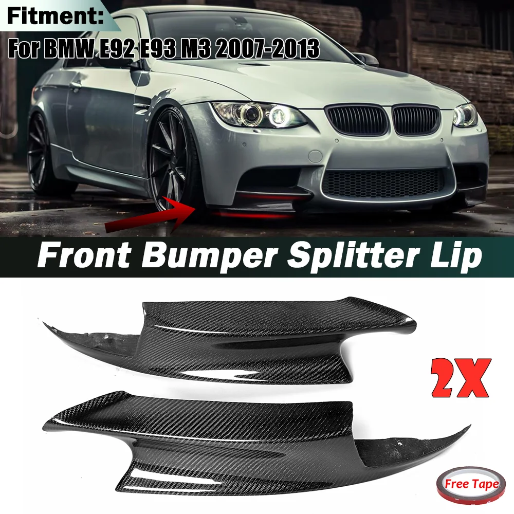 

Front Bumper Splitter Spoiler Lip Carbon Fiber Look For BMW E92 E93 M3 2006 2007 2008 2009 2010 2011 2012 2013 Car Styling