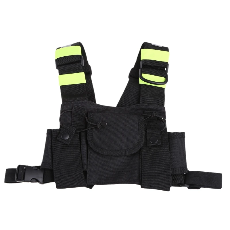 

Chest Harness Chest Front Pack Pouch Holster Vest Rig Nylon Widely for Two Way Radio Walkie Talkie