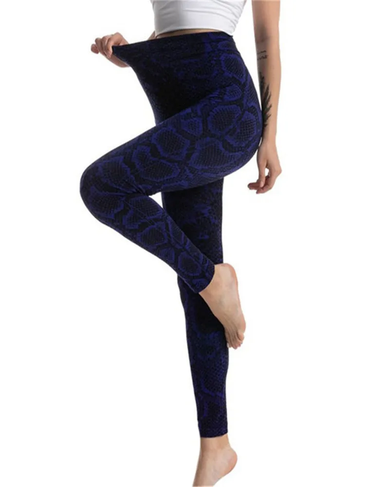 

DICHSKI Seamless Women Yoga Workout Sportswear Gym Clothing Fitness High Waist Leggings Sports Pants Running Push Up Printed