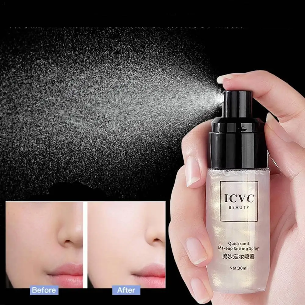 

30ml Glitter Fast Finishing Makeup Setting Spray Moisturizing Long Lasting Oil Control Waterproof Foundation Fixer Make Up Spray