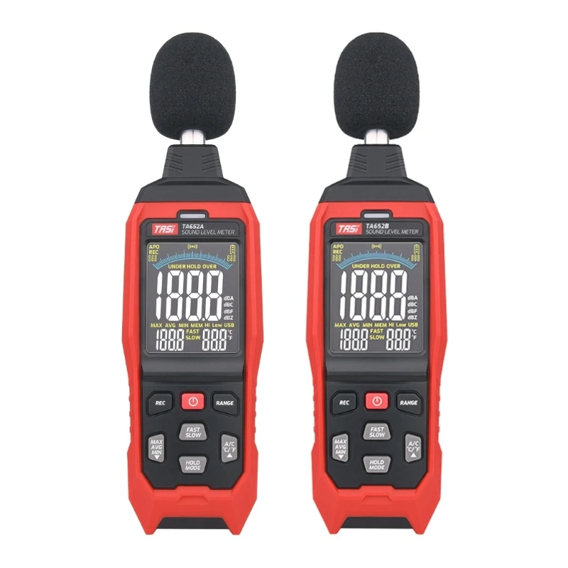 

TA652B Sound Level Meter Industrial Noise Tester 30-130dB Data Loggers for Home
