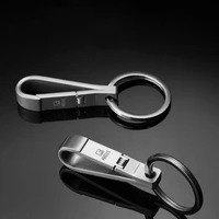 high quality 304 stainless steel men car keychain key ring metal simple key chain can be hung belt loop the best gift for men
