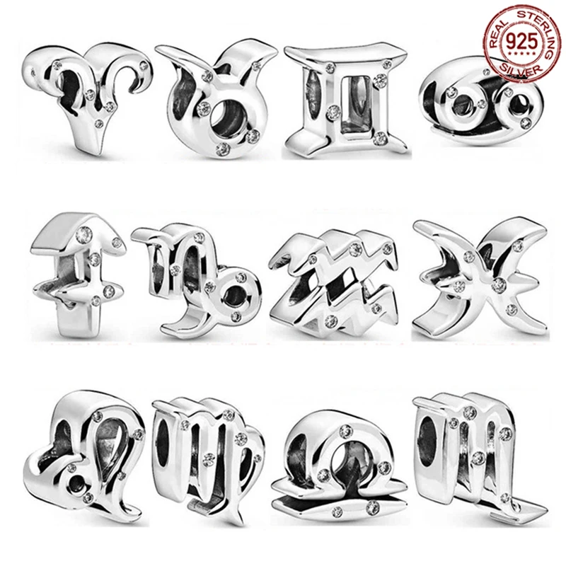 

Бусина-Шарм из серебра 925 пробы с 12 созвездиями