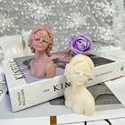 Формы для свечей Закрытая форма для свечей в виде девушки с глазами силиконовые формы для изготовления свечей большие восковые свечи