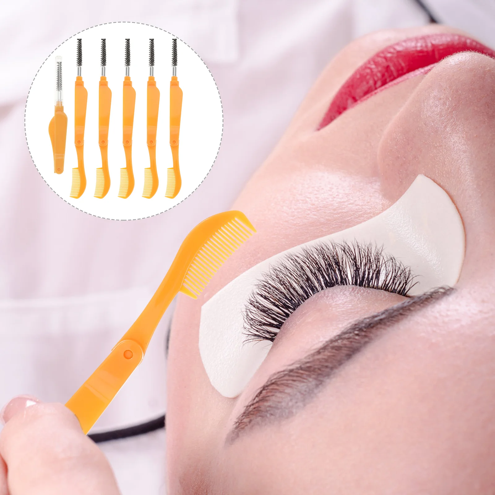 

Comb Brush Eyebrow Lash Eyelash Makeup Eye Tool Grooming Mascara Brow Lamination Extension Brushes Shaper Foldingseparator Hair