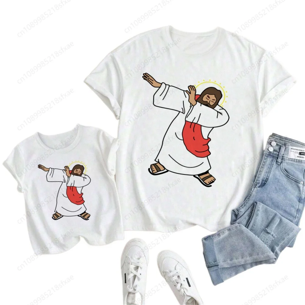 Футболка с коротким рукавом и круглым вырезом для мальчиков девочек