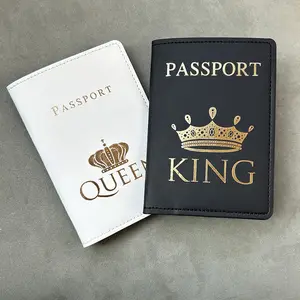 M2EA Fashion Travel PU Leather Passport Cover Holder Hot Stamping Plane for  Women Men Lover Couple Weddings Gift - AliExpress