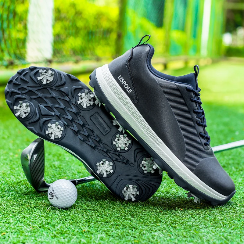 New Professional Golf Shoes Men's Large Size 47 Luxury Comfortable Golf Sneakers Men's 8 Studs Non-slip Golf Walking Shoes