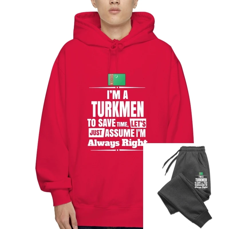 

I'M A Turkmen Assume I'M Right Turkmenistan Flag T-Sweatshirt Hoodies Asian Winter T-Sweatshirt Hoodies men T-Sweatshirt Hoodie