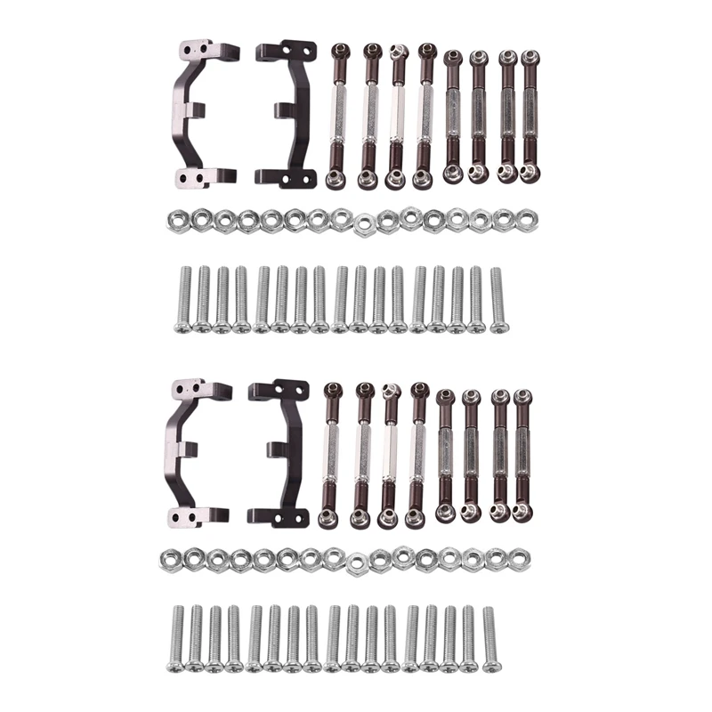 

2X For WPL B1 B-1 B14 B-14 B24 B-24 C14 1/16 RC Car Spare Parts Upgrade Metal Pull Rod Steering Pull Rod