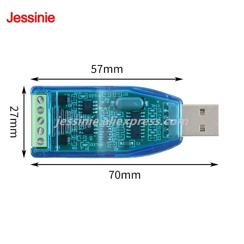 Фото Промышленный USB-RS485 RS422 RS232 двунаправленный полудуплексный преобразователь CH340 FT232 PL2303 Модуль связи Защита телевизора №1