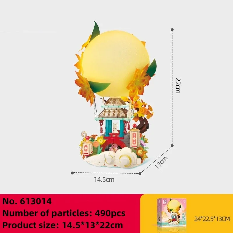 SEMBO BLOCK Moon Jade Rabbit Строительные блоки Фестиваль середины осени Украшения Игрушки