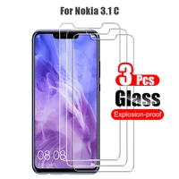 3pcs 9d tempered glass for nokia 3 1 c a plus screen protector hd film