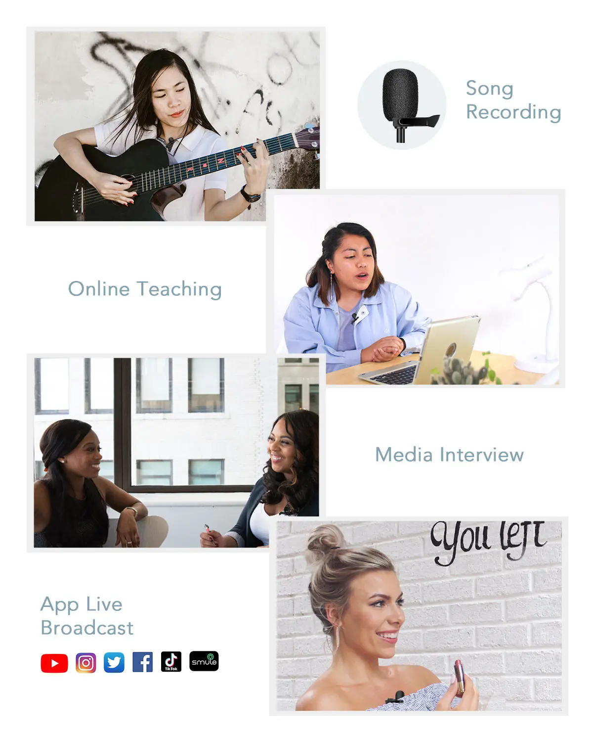 Беспроводной микрофон AODELAN WM1 60 м 2 4 ГГц