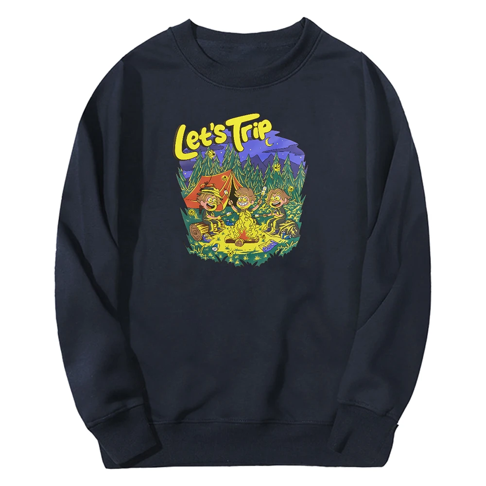 Sturniolo Triples Let's Trip Merch Толстовка для костра с круглым вырезом и длинными рукавами