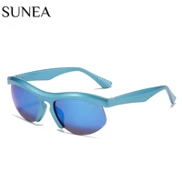 fashion women sport semi rimless sunglasses shades uv400 vintage candy color eyewear dazzling lens driving sun glasses