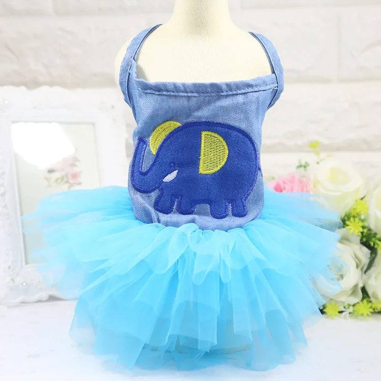 

Small Medium Dogs Dogs Denim Embroidered Sling Cat Clothing Pet Supplies Dog Clothes for Small Dogs