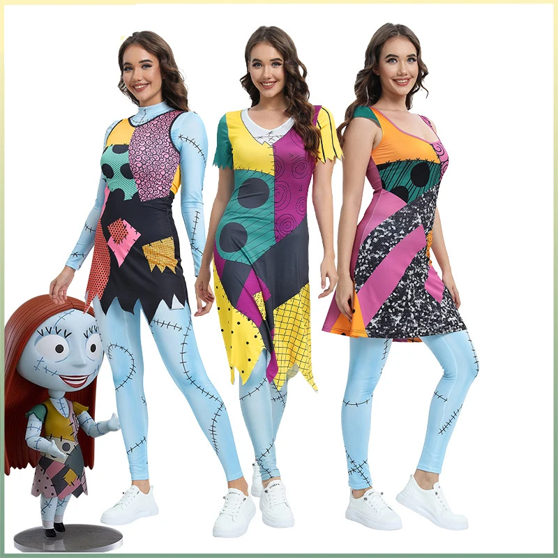 Женское платье для косплея Кошмар перед Рождеством