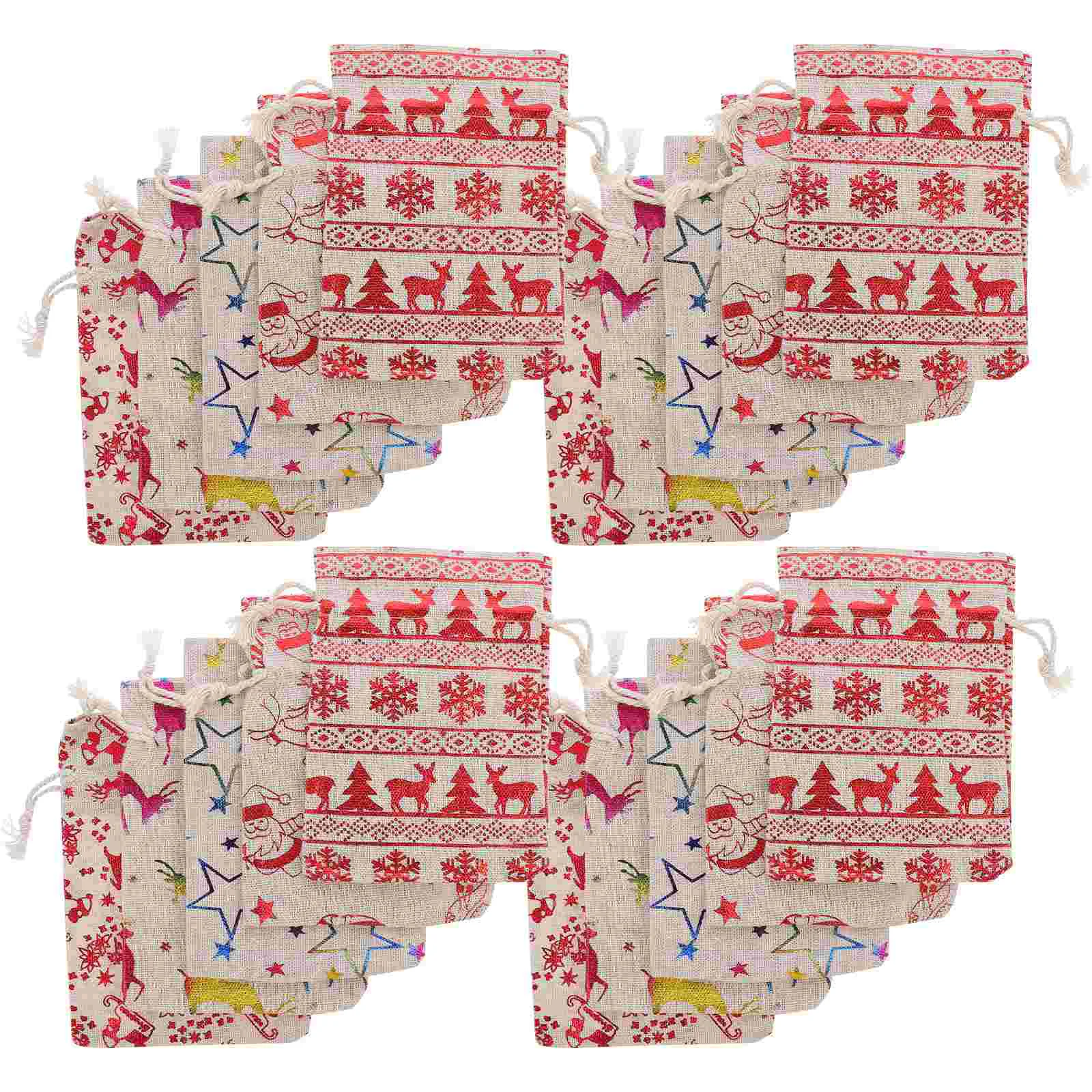 

Christmaspouch Candydrawstring Suppliesfestival Cookie Gifts Giftpurse Pouches Present Cloth Nowmanstring Burlap Wrapping