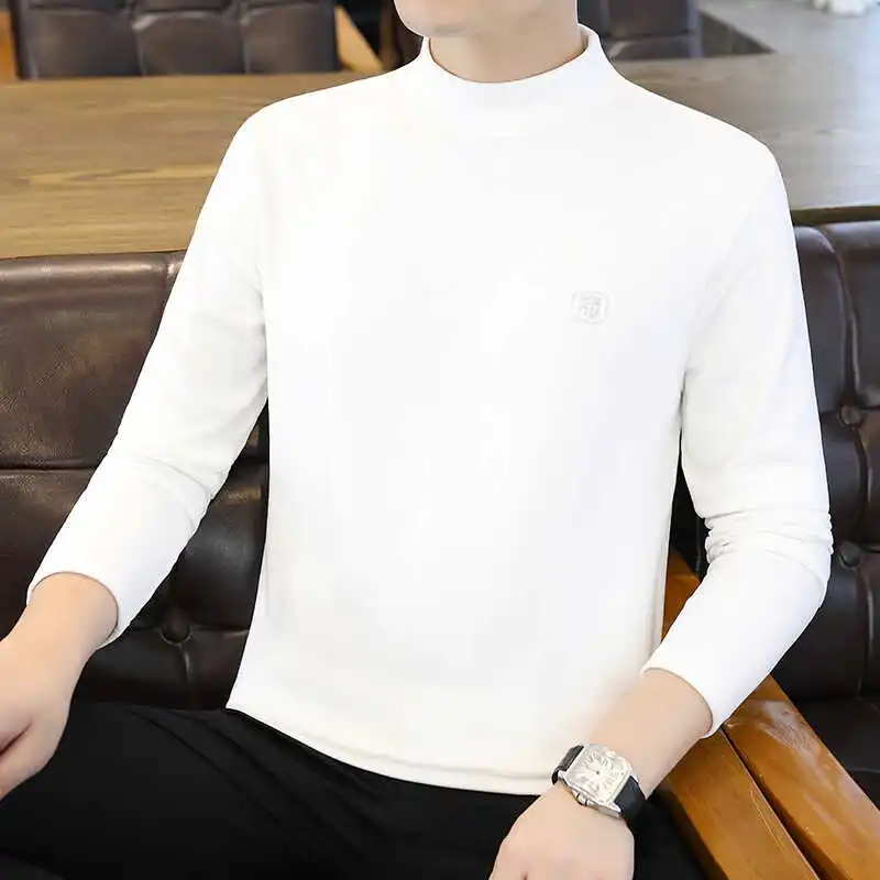 Осенне-зимняя нижняя рубашка с высоким воротником и длинными рукавами мужская