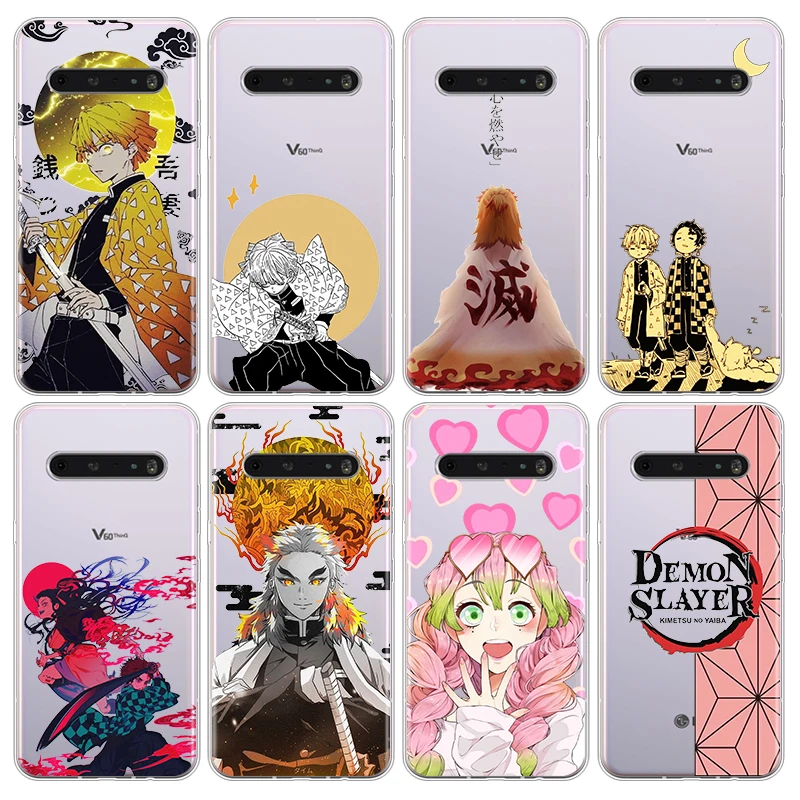 

Demon Slayer Badge For LG G8 V30 V35 V40 V50 V60 Q60 K 40S 50S 41S 51S 61 71 22 31 42 92 ThinQ Transparent TPU Soft Phone Case