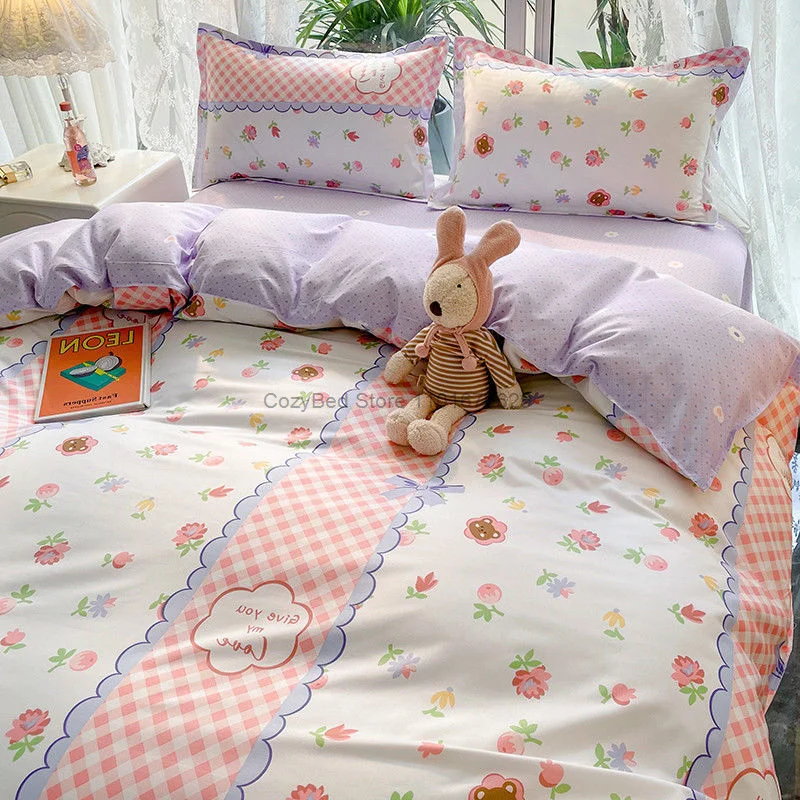 Постельное белье в скандинавском стиле для девочек мальчиков детей мультяшный