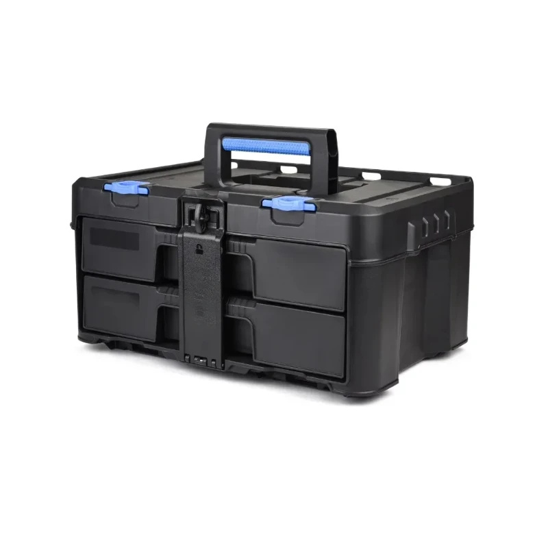 Ящик для инструментов с двумя выдвижными ящиками совместим модульным хранилищем