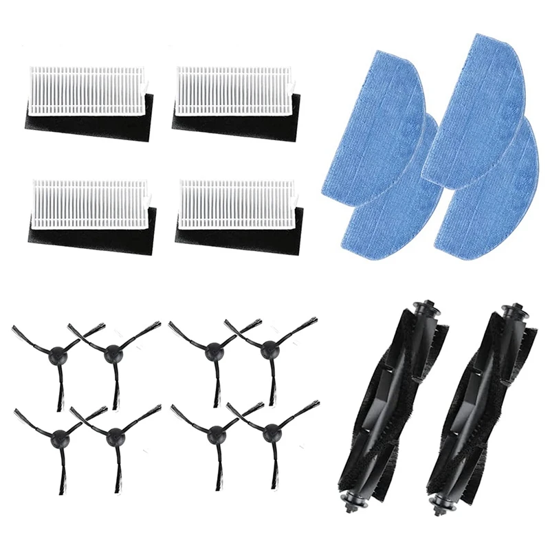 

Robot Vacuum Main Brush Side Brush Filter Mop Pads Wipes Parts Accessories Fit For Tikom G8000/G8000pro Robotic Vacuum Cleaner