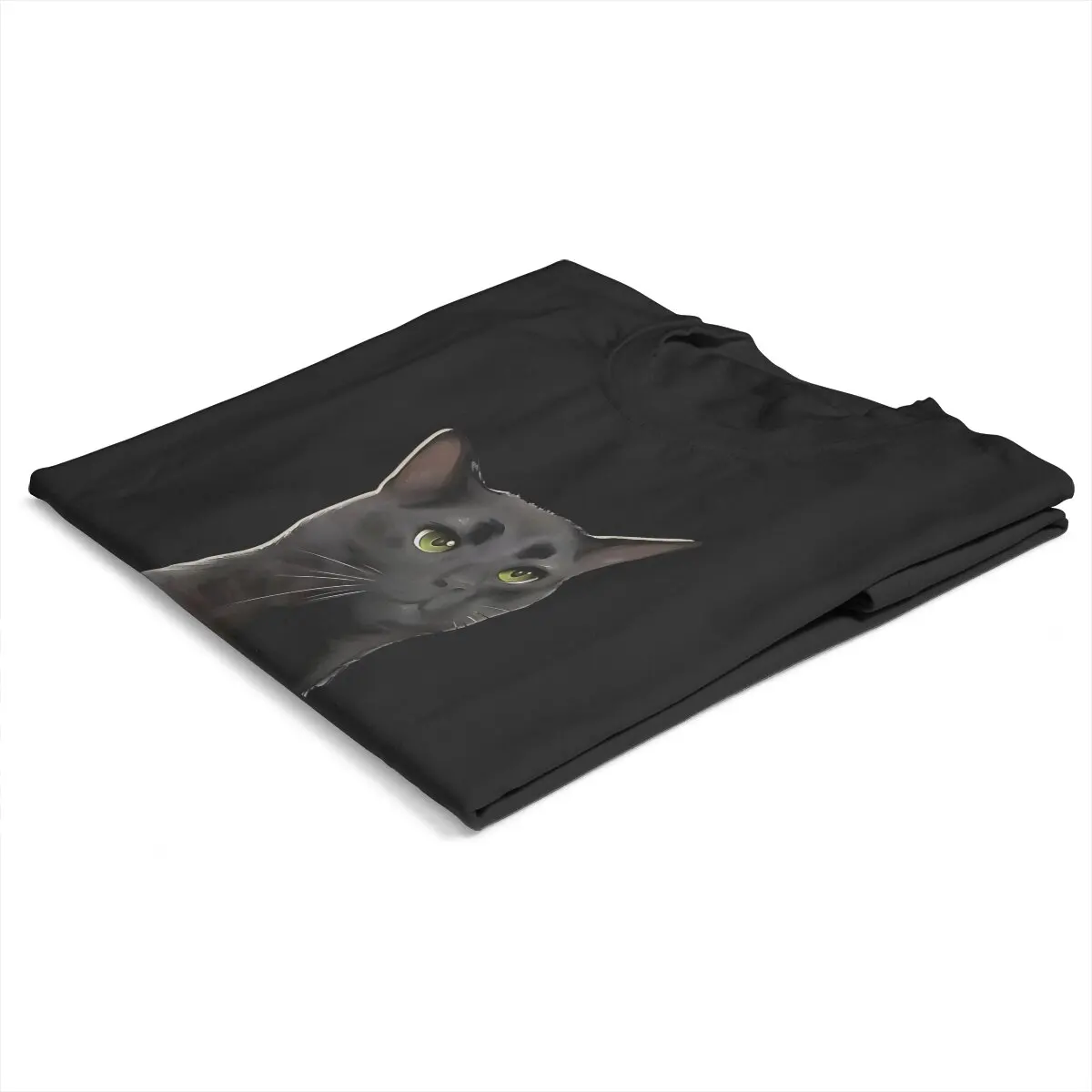 Футболки из полиэстера с черными кошками Мужская футболка принтом Zoning Out