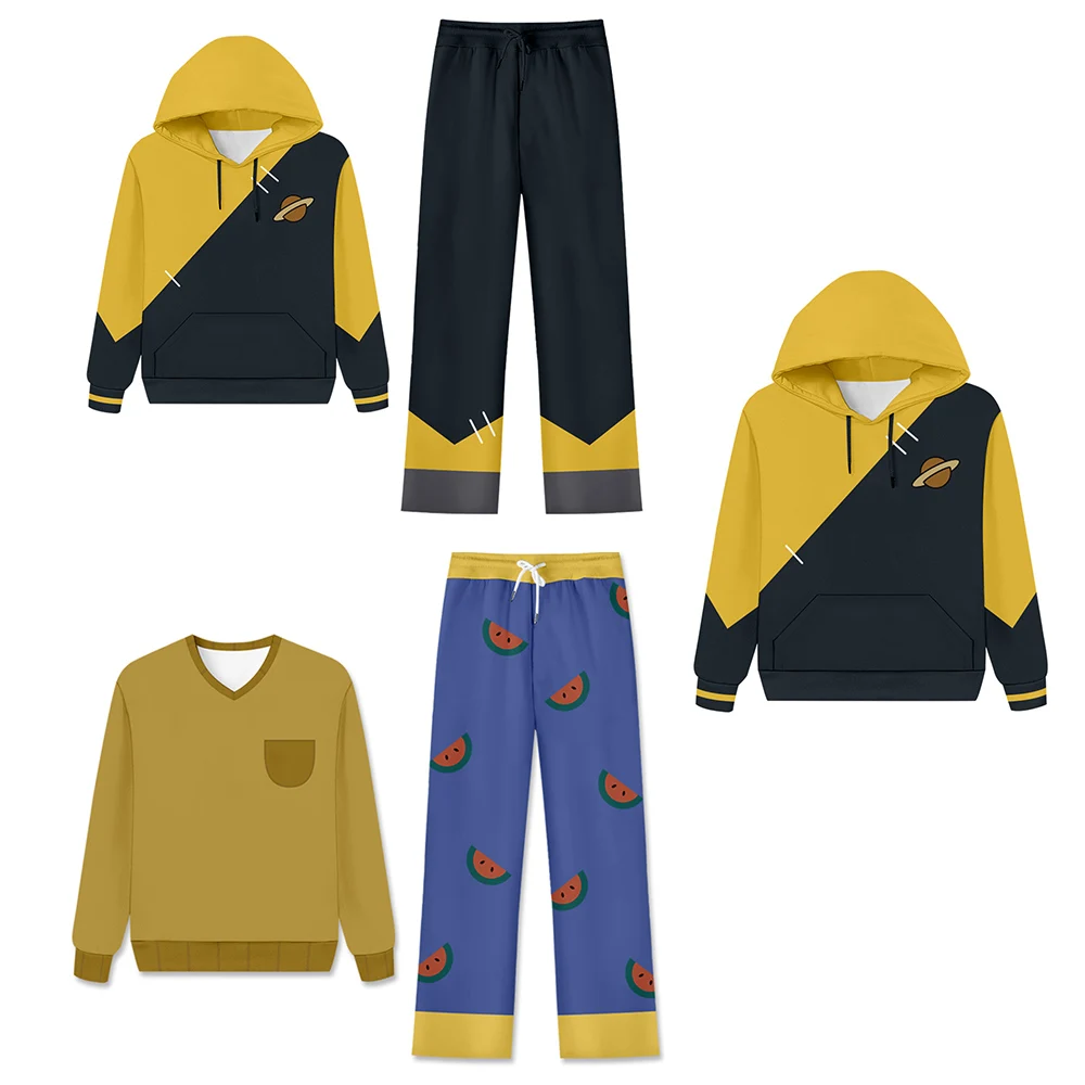 

The Owl Cos House Season 3 Hunter Cosplay Costume Hoodie Pants Set Print Casual Coat Joggers Trousers