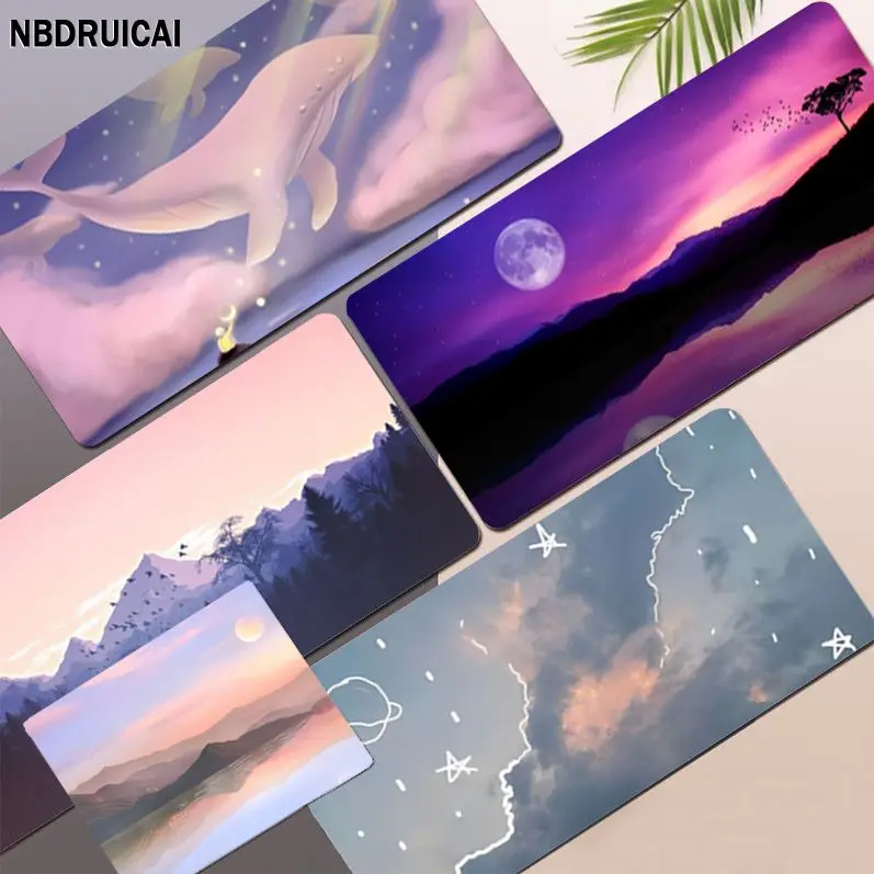 

Purple Clouds Landscape Mousepad Cute Silicone large/small Pad to Mouse pad Game Size for Game Keyboard Pad
