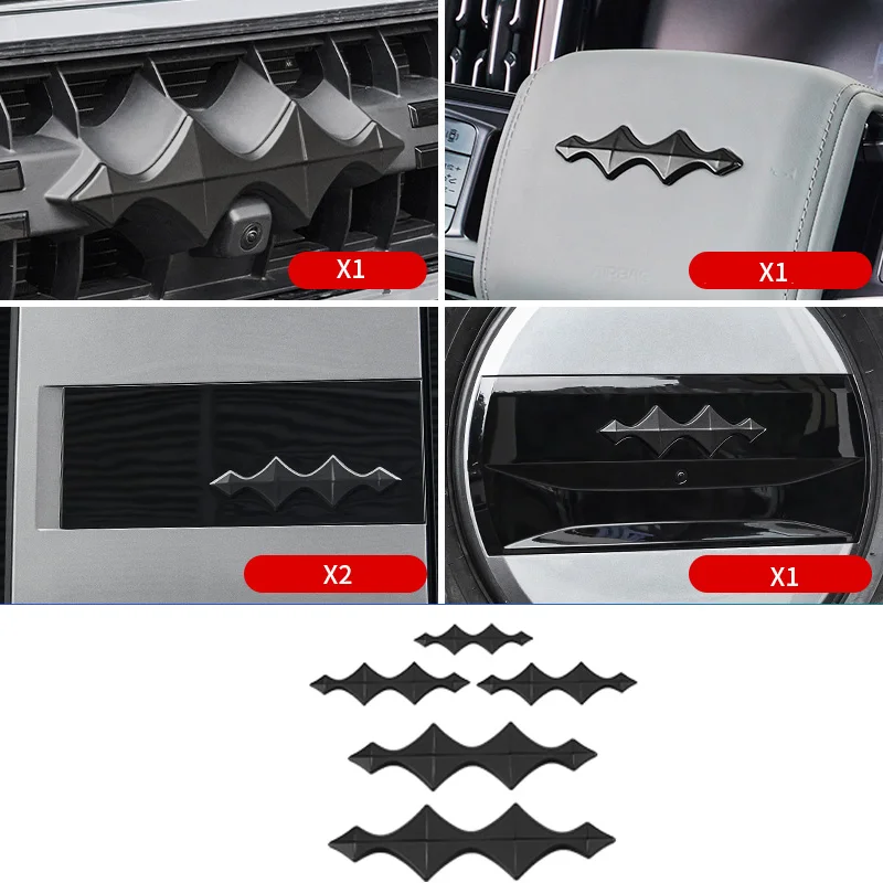 

Для Byd Equation Leopard 5/8 2024 2025 автомобильный черный значок с логотипом автомобиля передние и задние внешние аксессуары