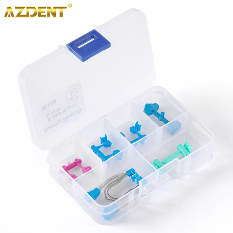 Набор резцов AZDENT для зубной матрицы, набор секционных контурных плоскогубцев, металлические Пружинные зажимы, клиновидные кольца, сменные инструменты для стоматологии