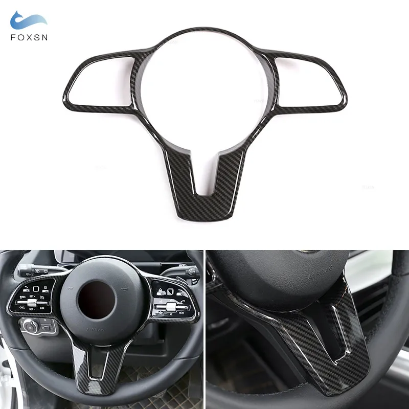 

ABS Carbon Fiber Texture Steering Wheel Cover Trim For Mercedes Benz A B C E G CLA CLS GLC GLE GLS W177 W247 W205 W213 X253 W167