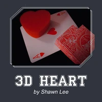 3d heart by shawn lee magic tricks close up bar illusions gimmicks mentalism props vanishing card changes to sponge heart magia