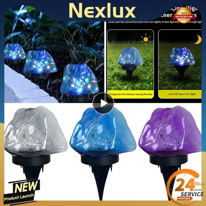 

Solar Buried Lamps Plastic Toggle Switch Led Light String Lawn Lamp Strong Waterproof Easy Installation Garden Ground Plug Lamp
